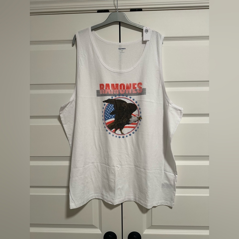 NWT Old Navy Ramones Tank Top XXXL Bright White